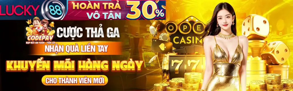 Biểu ngữ rực rỡ hiển thị các chương trình khuyến mãi hello88 oen